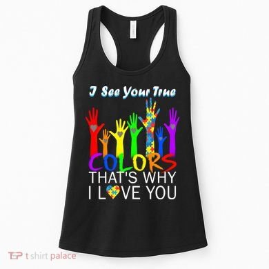 See Your True Colors Autism Puzzle Hands Women's Tank Top