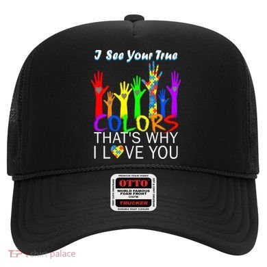 See Your True Colors Autism Puzzle Hands Hat