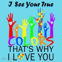 See Your True Colors Autism Puzzle Hands T-Shirt thumb 6