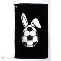 Soccer Easter Egg Golf Towel thumb 0