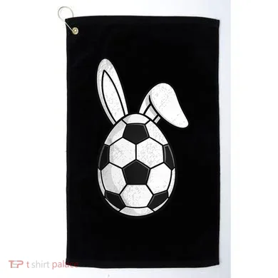 Soccer Easter Egg Golf Towel