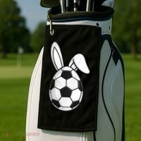 Soccer Easter Egg Golf Towel thumb 2