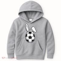 Soccer Easter Egg Kids Hoodie thumb 0