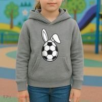 Soccer Easter Egg Kids Hoodie thumb 3