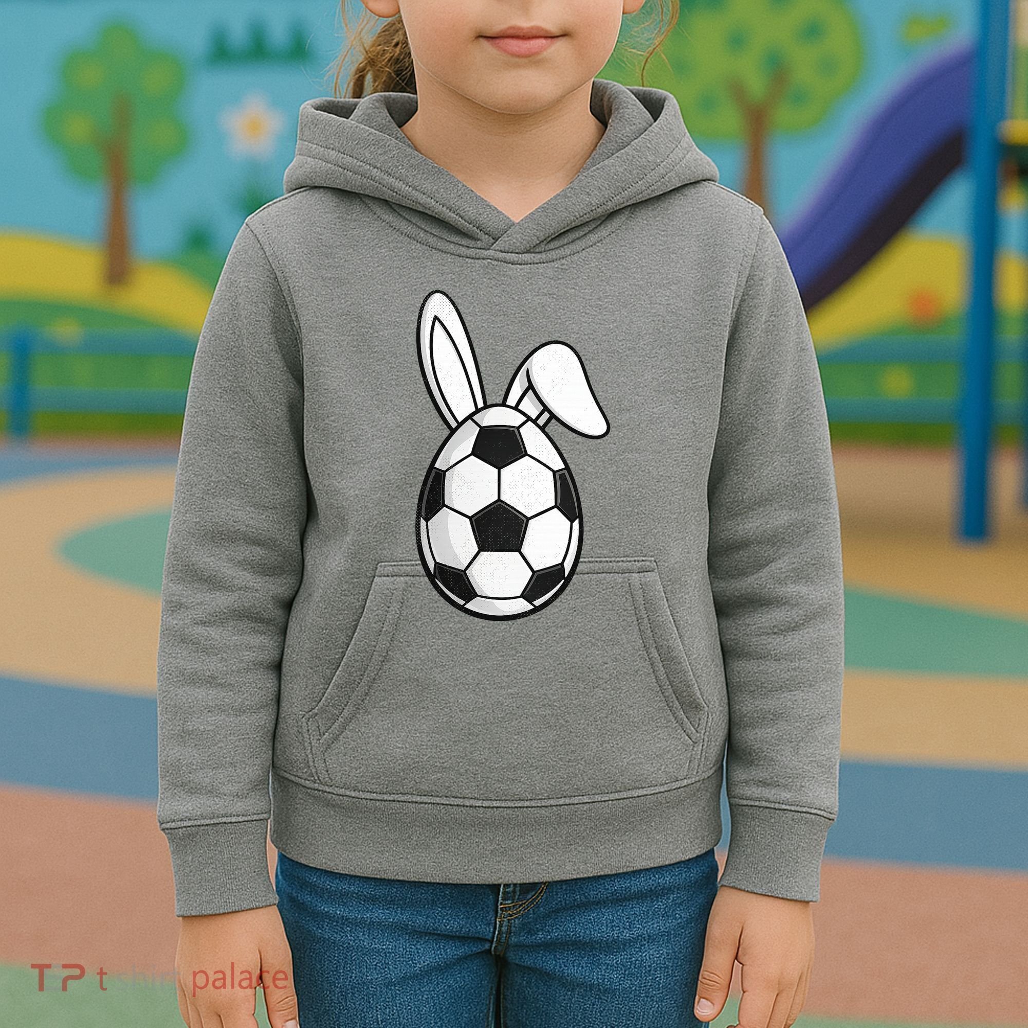 Soccer Easter Egg Kids Hoodie
