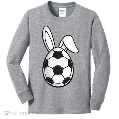 Soccer Easter Egg Kids Long Sleeve Shirt