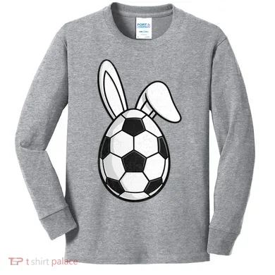 Soccer Easter Egg Kids Long Sleeve Shirt