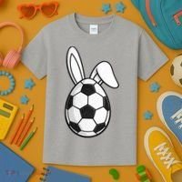 Soccer Easter Egg Kids T-Shirt thumb 3