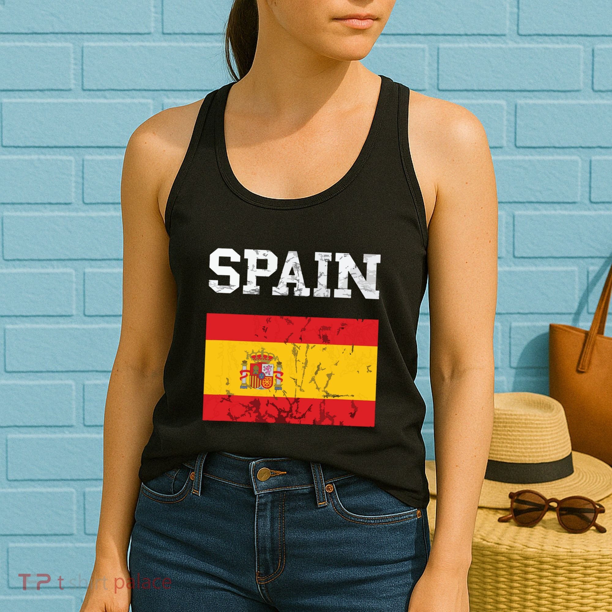 Spain Espana Espanol Spanish Flag Spain Trip Tourist Women's Tank Top