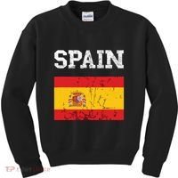 Spain Espana Espanol Spanish Flag Spain Trip Tourist Kids Sweatshirt thumb 0