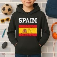 Spain Espana Espanol Spanish Flag Spain Trip Tourist Kids Hoodie thumb 2