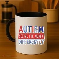 Seeing The World Differently Autism Awareness Coffee Mug thumb 4