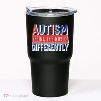 Seeing The World Differently Autism Awareness Tumbler thumb 0