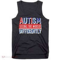 Seeing The World Differently Autism Awareness Tank Top thumb 0