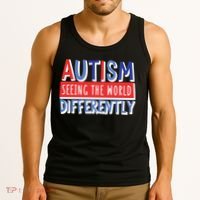 Seeing The World Differently Autism Awareness Tank Top thumb 3