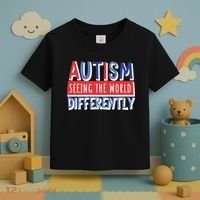Seeing The World Differently Autism Awareness Toddler T-Shirt thumb 3