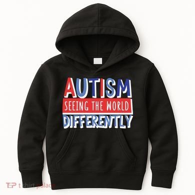 Seeing The World Differently Autism Awareness Kids Hoodie