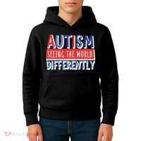 Seeing The World Differently Autism Awareness Kids Hoodie thumb 4