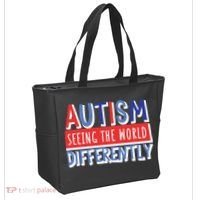 Seeing The World Differently Autism Awareness Tote Bag thumb 2