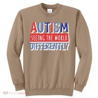 Seeing The World Differently Autism Awareness Sweatshirt thumb 0