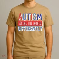 Seeing The World Differently Autism Awareness T-Shirt thumb 3