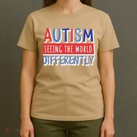 Seeing The World Differently Autism Awareness T-Shirt thumb 4