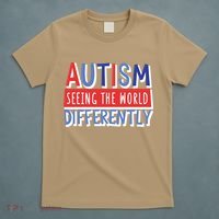 Seeing The World Differently Autism Awareness T-Shirt thumb 5