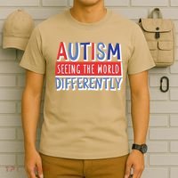 Seeing The World Differently Autism Awareness T-Shirt thumb 6