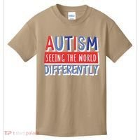 Seeing The World Differently Autism Awareness Kids T-Shirt thumb 0