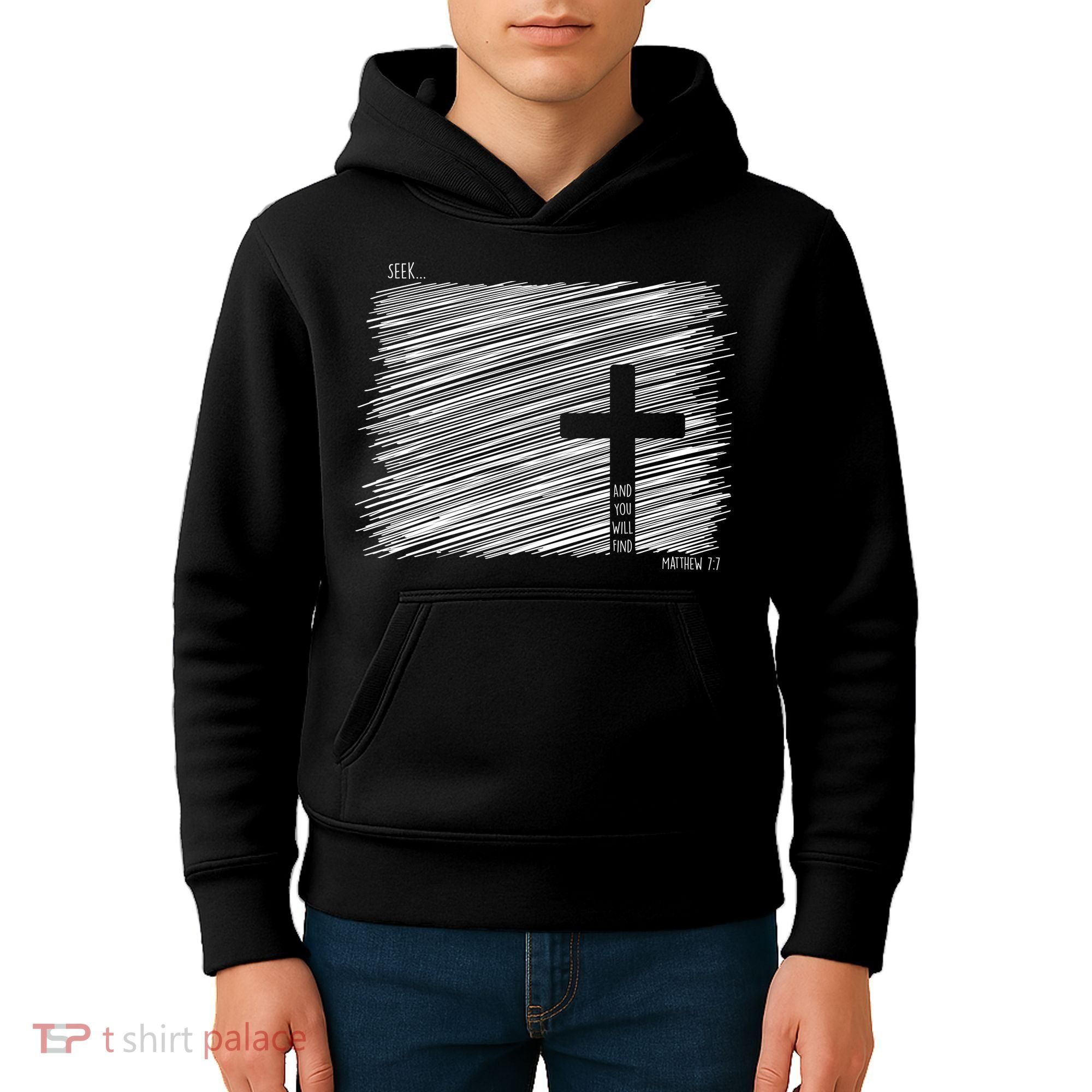 Seek And You Will Find Matthew 7:7 Kids Hoodie