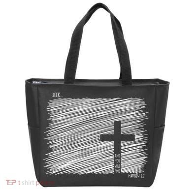 Seek And You Will Find Matthew 7:7 Tote Bag
