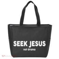 Seek Jesus Not Drama Tote Bag thumb 0