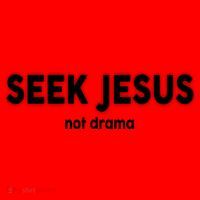 Seek Jesus Not Drama Santa Hat thumb 1