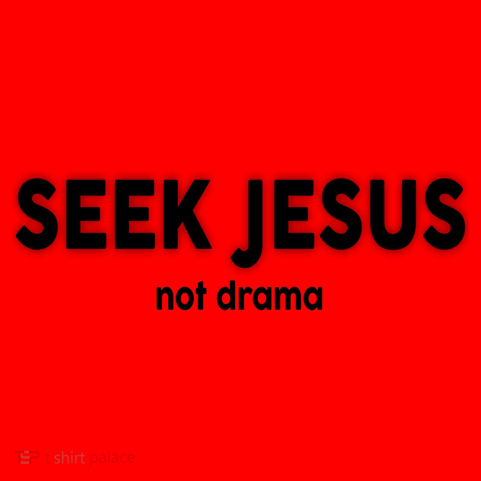 Seek Jesus Not Drama Santa Hat