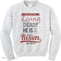 Seek Living Among Dead He Is Risen Jesus Kids Sweatshirt thumb 0