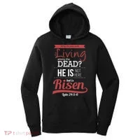 Seek Living Among Dead He Is Risen Jesus Women's Hoodie thumb 0