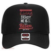 Seek Living Among Dead He Is Risen Jesus Hat thumb 0