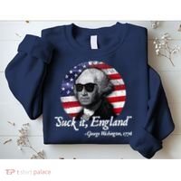 SuckIt England Funny 4th Of July George Washington 1776 Sweatshirt thumb 2
