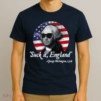 SuckIt England Funny 4th Of July George Washington 1776 T-Shirt thumb 3