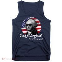 SuckIt England Funny 4th Of July George Washington 1776 Tank Top thumb 0