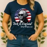 SuckIt England Funny 4th Of July George Washington 1776 Women's T-Shirt thumb 2