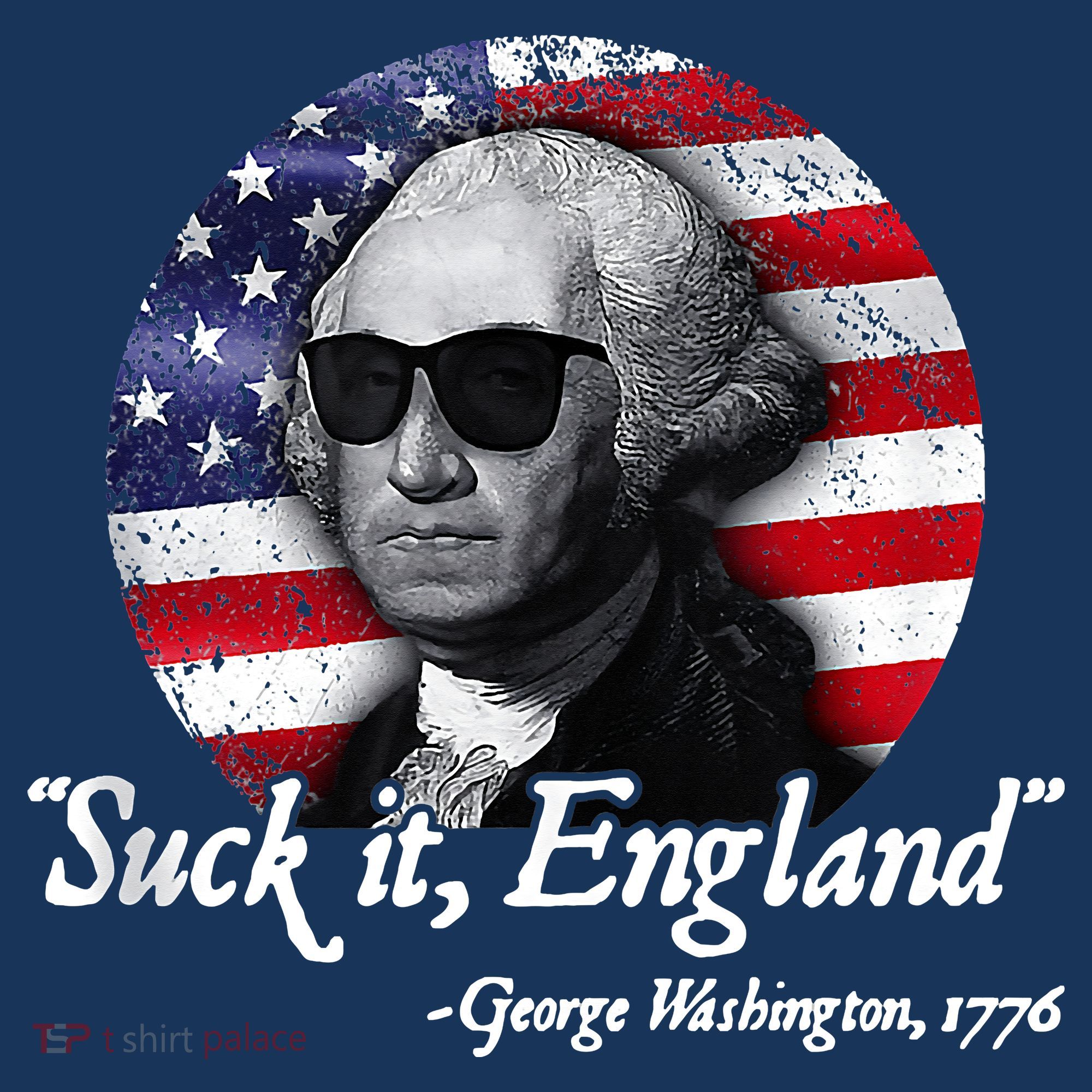 SuckIt England Funny 4th Of July George Washington 1776 Kids Sweatshirt