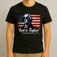 SUCKIT ENGLAND Funny 4th Of July George Washington 1776 T-Shirt thumb 3