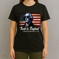 SUCKIT ENGLAND Funny 4th Of July George Washington 1776 T-Shirt thumb 4