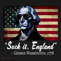 SUCKIT ENGLAND Funny 4th Of July George Washington 1776 Women's Hoodie thumb 2