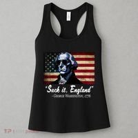 SUCKIT ENGLAND Funny 4th Of July George Washington 1776 Women's Tank Top thumb 3