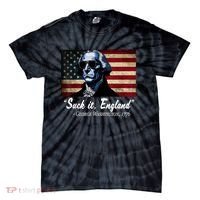 SUCKIT ENGLAND Funny 4th Of July George Washington 1776 Tie-Dye T-Shirt thumb 0