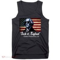 SUCKIT ENGLAND Funny 4th Of July George Washington 1776 Tank Top thumb 0