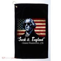 SUCKIT ENGLAND Funny 4th Of July George Washington 1776 Golf Towel thumb 0
