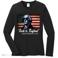 SUCKIT ENGLAND Funny 4th Of July George Washington 1776 Women's Long Sleeve Shirt thumb 0